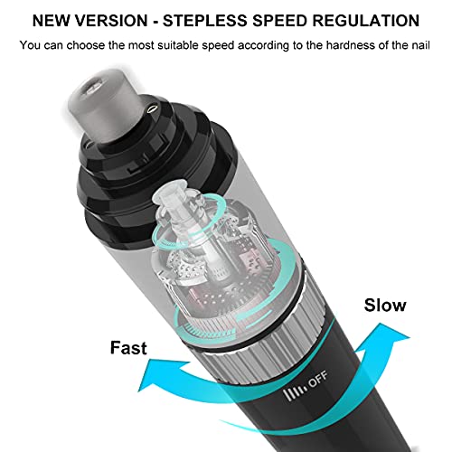 Casifor Honden Nagelvijl, Elektrische Nagelknipper voor Hond met Ledlicht USB Oplaadbare, Werkt Voor 10-20u, 40DB Ultra Stil (Zwart (met Led)) - Image 4