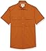 Amazon Essentials Men's Standard-Fit Short-Sleeve Two-Pocket Utility Shirt, Dark Caramel, Large