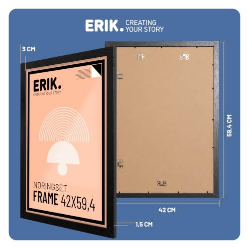 Grupo Erik Bilderrahmen 42x59,4 cm Schwarz NoringsetRahmen aus MDF Holz – Ansicht 3