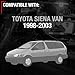 Exterior Front Driver Door Handle Replacement - Compatible with 1998-2003 Toyota Sienna Van - Smooth Black, Plastic with Keyhole - OEM 69220-08010-C0, TO1310126