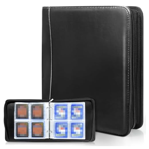 TopLoader Binder Trading Card Binder with Sleeves, Zipper Binder Sports Cards Holder