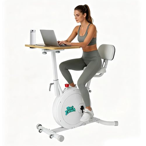 SROK Adjustable Recumbent Exercise Bike with Laptop Stand