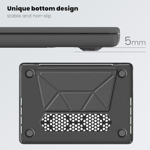 Coque MacBook Pro 14 étui cuir robuste M1 M3 M4 gris A2442