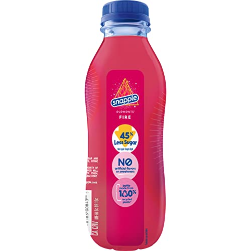 Snapple Elements Fire Dragonfruit Juice Drink, 15.9 Fl Oz Recycled Plastic Bottle, Pack Of 12 #TOP5