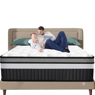14 Inch Queen Mattress, Gel Memory Foam Hybrid Mattress in a Box, Pocket Spring Support with Motion Isolation & Pressure Relief, Medium Firm, CertiPUR-US