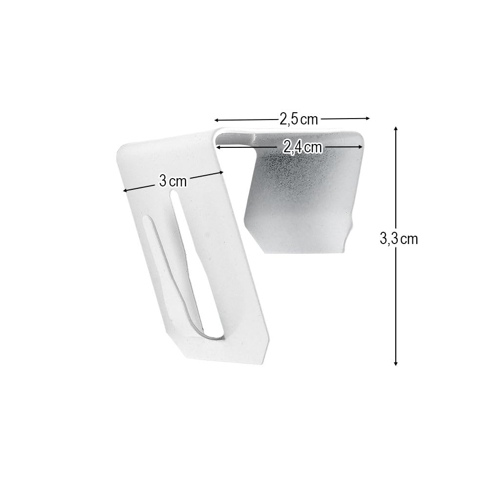 Ideen mit Herz Dekoracyjne uchwyty na okna i drzwi, Design 5, 3,5 cm x 2 cm x 3 cm, biały, 6 sztuk