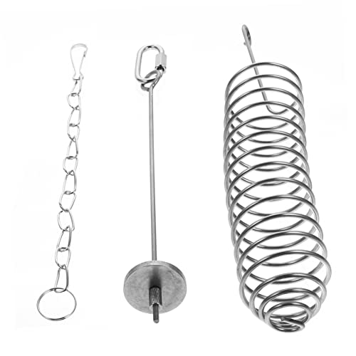 POPETPOP 1 comedero para Loros Juguete Comida para Palomas brochetas alimento comedero pajaros Bird Feeder Tenedores de Fruta de Loro Titular de la Fruta del Loro Acero Inoxidable Silver
