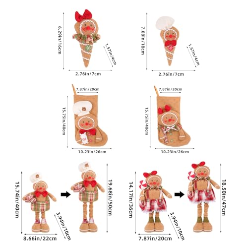 Poupées de Noël en peluche : suspensions et décors de table - 5