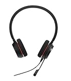 Jabra Evolve 20 UC Wired Headset, Stereo Professional Telephone Headphones for Greater Productivity, Superior Sound for Calls and Music, USB Connection, All Day Comfort Design
