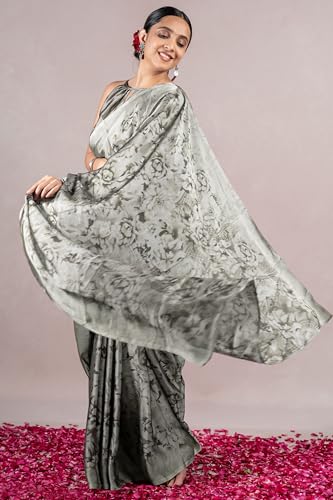 Image of MIRCHI FASHION Saree for Woman Chiffon Floral Printed | Lightweight All-Day Comfortable Women's Sari with Unstitched Blouse Piece (Available in 30 Colors)