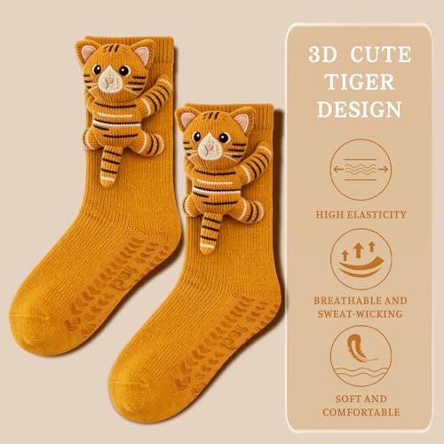 Image of 3D Knit Animal Socks,Cute Hug Hug Socks with Funny Animal Design,Non-Slip Animal Feet Socks for Women Gifts