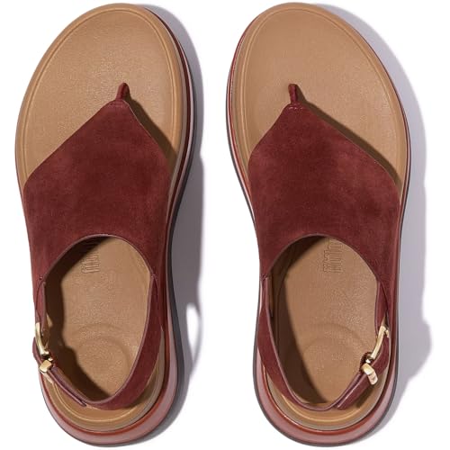 FitFlop Women's F-Mode Stack Suede Back-Strap Toe-Post Sandals Wedge4