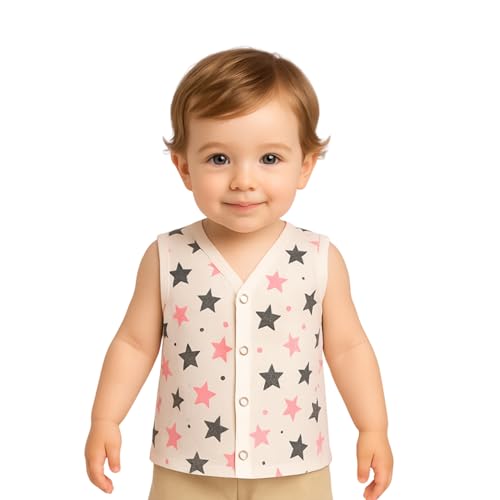 Image of Kidbea Newborn Baby Jhabla Unisex - Organic Cotton Muslin Shirt | Soft & Breathable Summer Wear for Boys & Girls | Cute Prints Infant Clothing