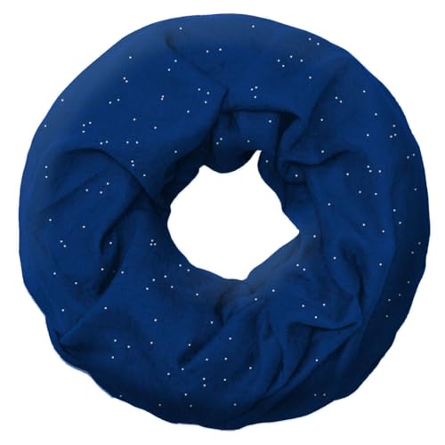 Soul-Cats Loop-Schal/Halstuch mit Glitzer in der Farbe blau