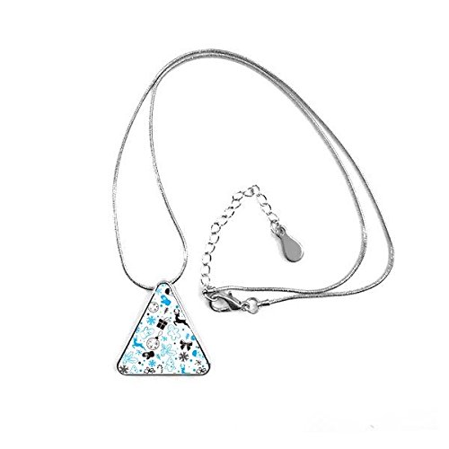 Collier pendentif triangle bonhomme de neige de Noël pour les fêtes de fin d'année