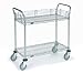 Nexel Industries 1836N2C Chrome 18 x 36 in. 2 Shelf Utility Cart with Pneumatic Caster, Chrome