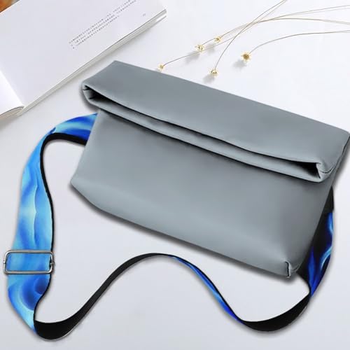 Image of GLENLCWE Blue Flame Replacement Belt Wide Purse Strap for Women Adjustable Crossbody Straps Guitar Strap for Bag Purses
