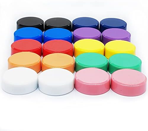 PYJLBX Fridge Magnet, 20 Pack 10 Colors Refrigerator Magnets Colorful Locker Magnets,Round Cute Magnets Fridge Small Strong Magnets for Whiteboard, Fridge, Map, Kitchen, Office, Classroom (Assorted)