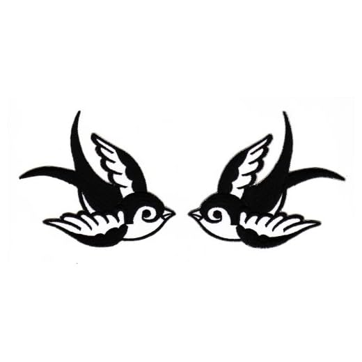 Fin stryktavla påstrykningspenna Iron on patch applikation Rockabilly skogsbruk barn