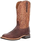 Lucchese Bootmaker Mens Rudy Embroidery Square Toe Boots Mid Calf - Brown - Size 10 D