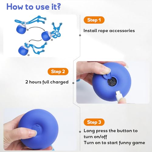 Jeux chien avec corde solide et balle interactive résistante pour stimuler l'activité - 6
