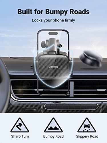 UGREEN Car Phone Holder Mount, Dashboard Windshield Smartphone Cradle, Strong Suction, Compatible with iPhone 16 Pro Max, Galaxy S24 Ultra 4
