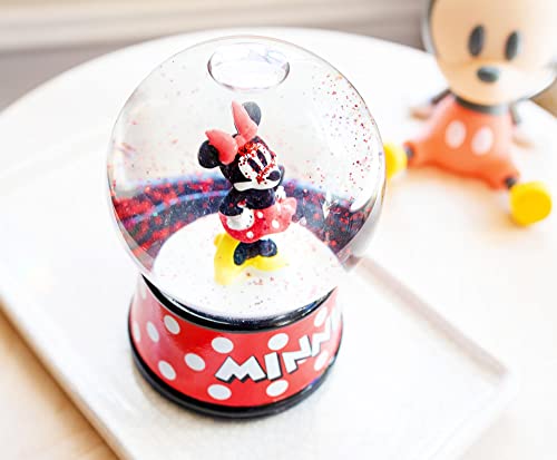 Disney Minnie Mouse Light-Up Snow Globe With Swirling Glitter Display Piece Decoration | Home Decor For Kids Room Essentials | Precious Keepsake, Cute Novelty Gifts And Collectibles | 6 Inches Tall #TOP4