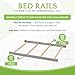 Full-Size Conversion Kit Bed Rails for Baby Cache Convertible Cribs - Solid Wood Rail - Toddler and Adult Bed Rail for Full-Size Beds - Essential Nursery & Baby Furniture (Ash Gray)