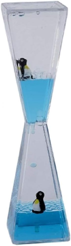 Ravensden Penguin Liquid Timer Desktop Toy 18cm, Transparent - Image 3