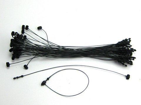 Sadar Shop 3" Black Snap Lock 2000 Pcs Loop Pins Plastic Ties Fasteners NO TAG Gun Required-image-15