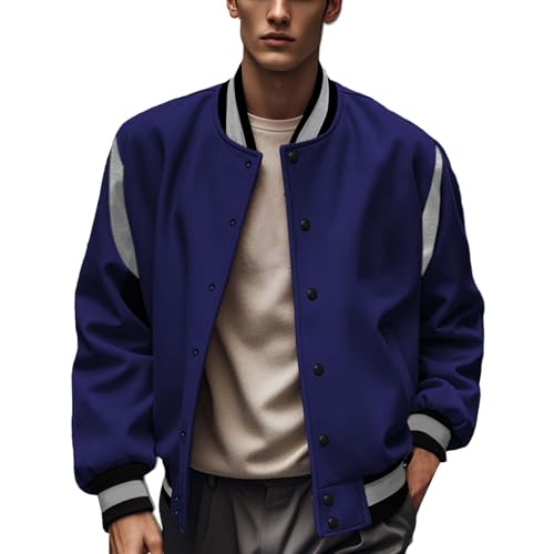 GOKKILRW Men's Lightweight Jackets,Letterman Bomber Jackets