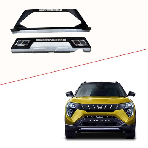 Image of Acrylonitrile Butadiene Styrene (ABS) Front & Rear Bumper Protector Guard for Mahindra 3XO