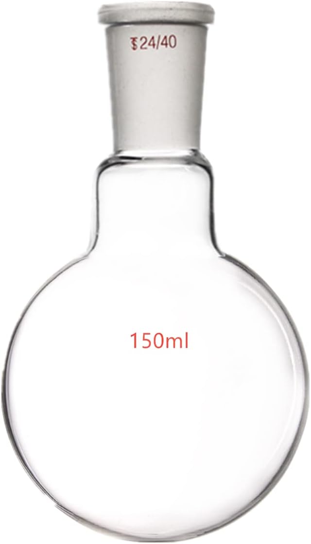 150ml 24/40 Round Bottom Glass Flask 1-Neck Lab Single Neck Ground Joint Boiling Bottle