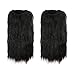 Kids Girls Fuzzy Faux Fur Leg Warmers Boots Shoes Cuff Cover Winter Warm Furry Leg Socks for Halloween Costume Party Show
