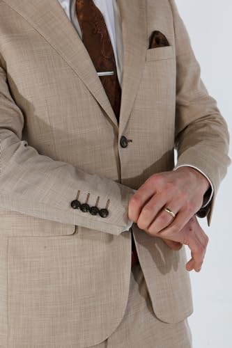 Premium Men's 3 Piece Plaid Suit, Sold Separately Set for Weddings Business and Special Events3