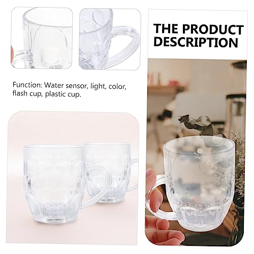 VOSAREA 2 Peças De Cerveja Luminescente Copos De Bar LED Copos De Bebida LED Iluminam Copos De Festa