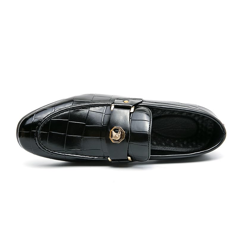 Santimon Mens Penny Loafers Croc Leather Business Dress Slip on Loafer Shoes for Men Suitable for Daily, Business & Wedding Wear3