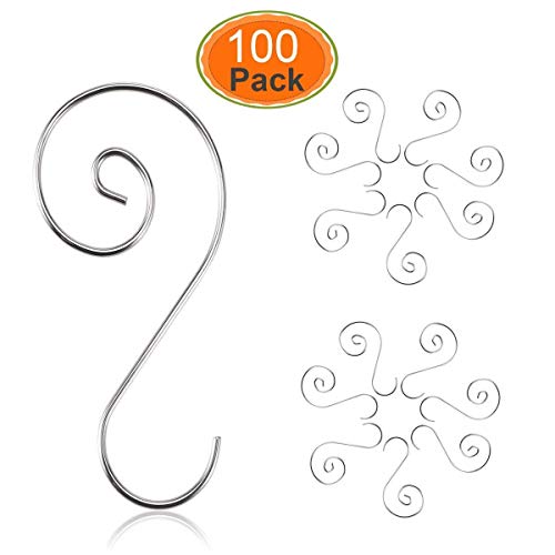 Homemaxs 100 Pack S Shaped Hooks, Heavy Duty Stainless Steel Hanging Hangers Hooks