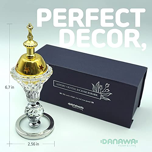 Danawa Attractive Bakhoor Burner, Meditation, Aromatherapy, Ramadan Decoration, Crystal Incense Burner For Office & Home Decor (Star Crystal) #TOP5