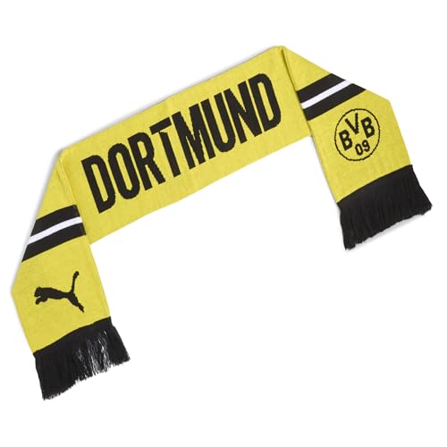PUMA écharpe BVB ESS Scarf Faster Yellow - Puma Black jaune