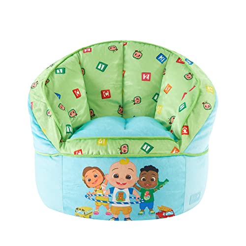 Idea Nuova Cocomelon Blue Round Bean Bag Chair For Kids, Ages 3+, Large #TOP1