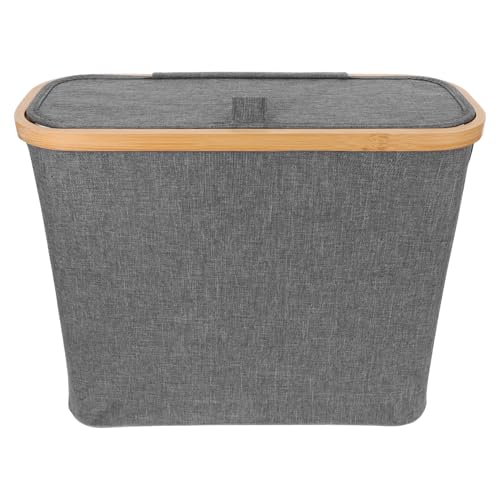 VILLCASE Toilet Paper Storage Basket with Lid Toilet Paper Holder Bin for Bathroom and Kitchen Organization Capacity Easy Installation Design