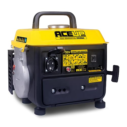 750W Grupo Electrogene Portátil, Aceup Energy Grupo Electrogénico de Gasolina con Enchufe 230V, Motor 2 Tiempos, Ultraligero