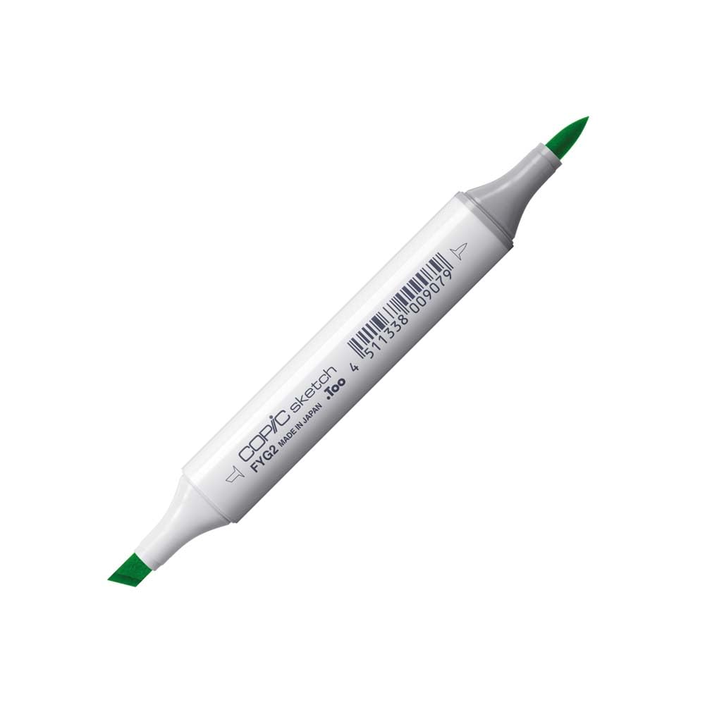 Copic Sketch Coloured Marker Pen, (FYG-2) Fluorescent Dull Yellow Green, For Art & Crafts, Colouring, Graphics, Highlighter