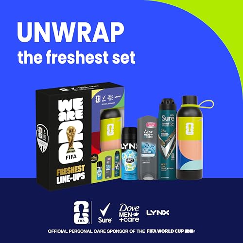 Dove, Lynx, Sure Gift Set Hydrate Water Bottle with an advanced anti-perspirant, body wash, body spray & limited edition water bottle Freshest Line-Ups for him 3 piece - Image 4