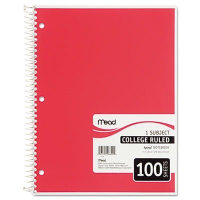 Cahier à spirale écriture nette sans bavure College Rule blanc lot de 3