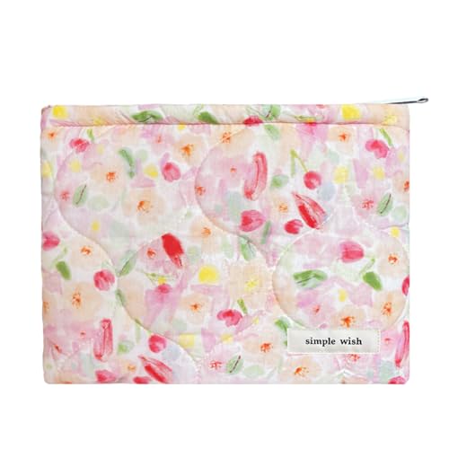 Sunwel Fashion Floral Makeup Bags Coquette Aesthetic Cute Cosmetic Bag for Women Girls