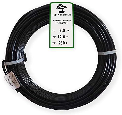 Grow A Bonsai Tree Anodized Aluminium 4.0mm Bonsai Training Wire 250g Large Roll (23 Feet) - Choose Your Size and Color - (4.0mm, Brown)