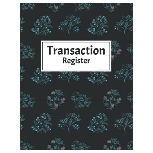 Transaction Register: Floral Cover Design | Business Account Checking Ledger Book | Checkbook Register Tracker Logbook