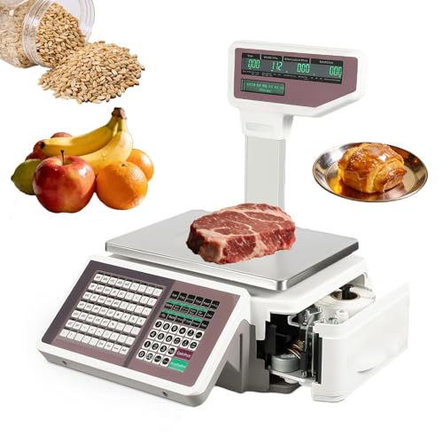 Báscula comercial con impresora y capacidad 30kg